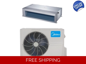 Midea 9K-Btu 20.2 SEER2 Ducted Mini Split H-Heat Pump (-22°F) E-Star: 13.2 EER/12 HSPF (R410a)